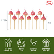 Woodland Wicks Mushroom Birthday Candles - Set of 10