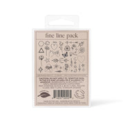 Fine Line Hand-Drawn Temporary Tattoo Pack