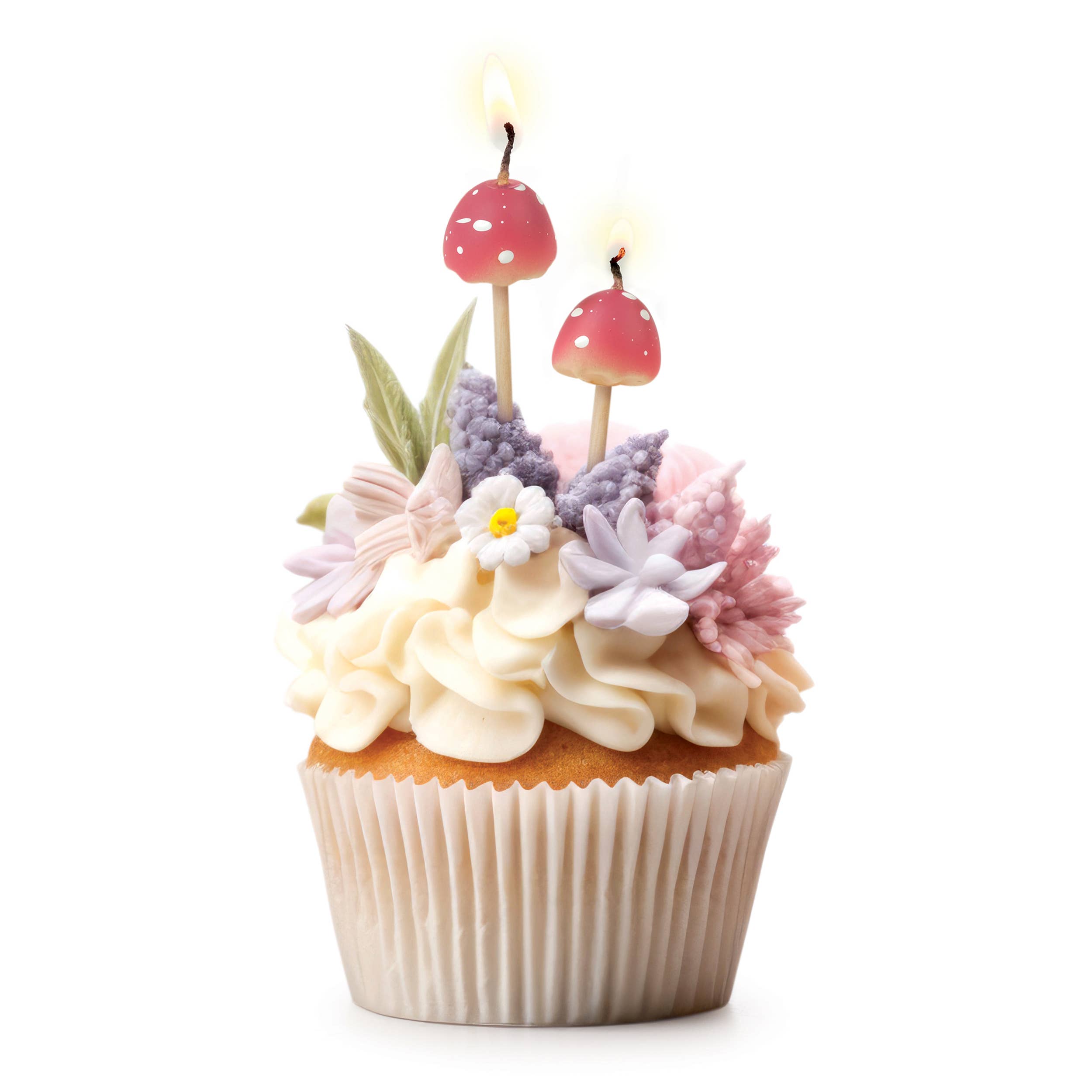 Woodland Wicks Mushroom Birthday Candles - Set of 10