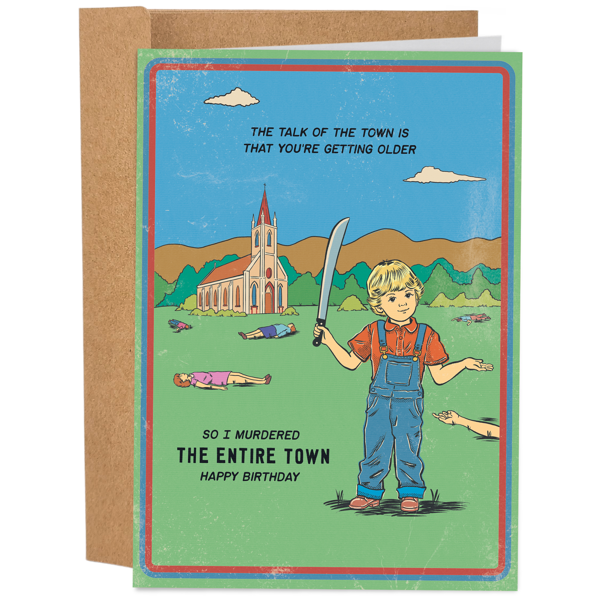 Talk Of The Town Vintage 70's Dark Humor Card