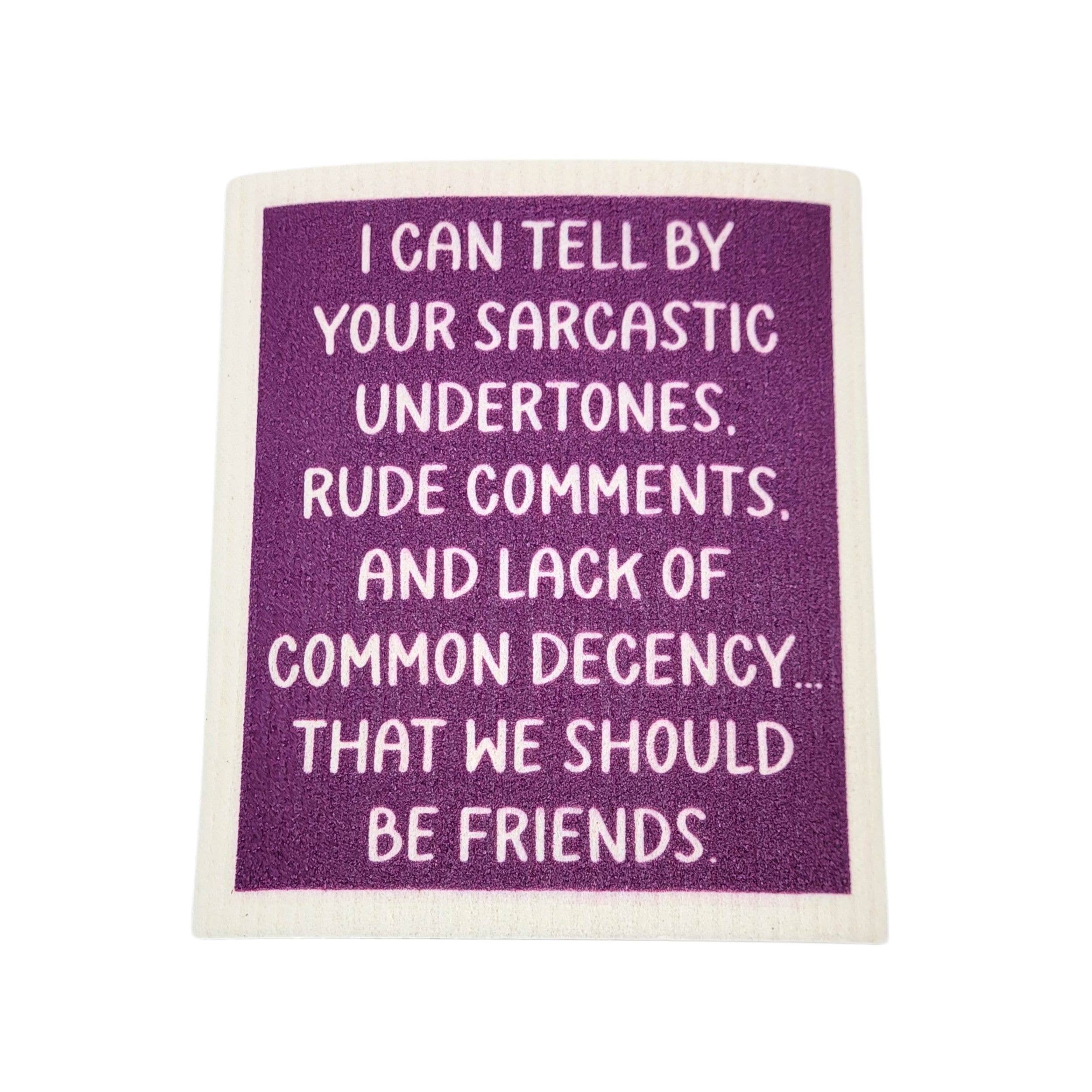 We Should Be Friends Funny Swedish Dishcloth
