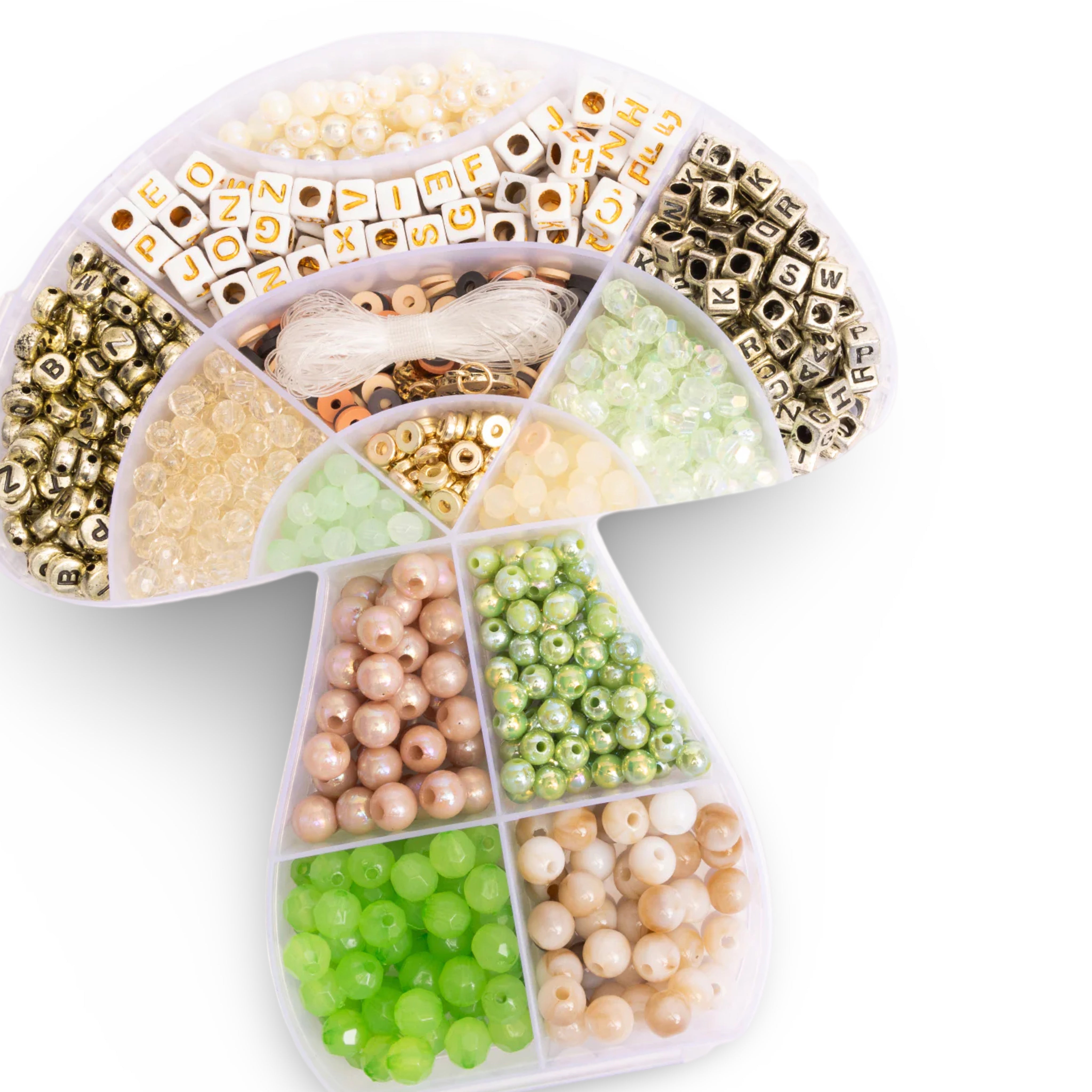Mushroom Compartment DIY Letter Bead Box