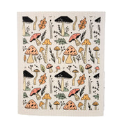 Summer Mushroom Pattern Swedish Dishcloth