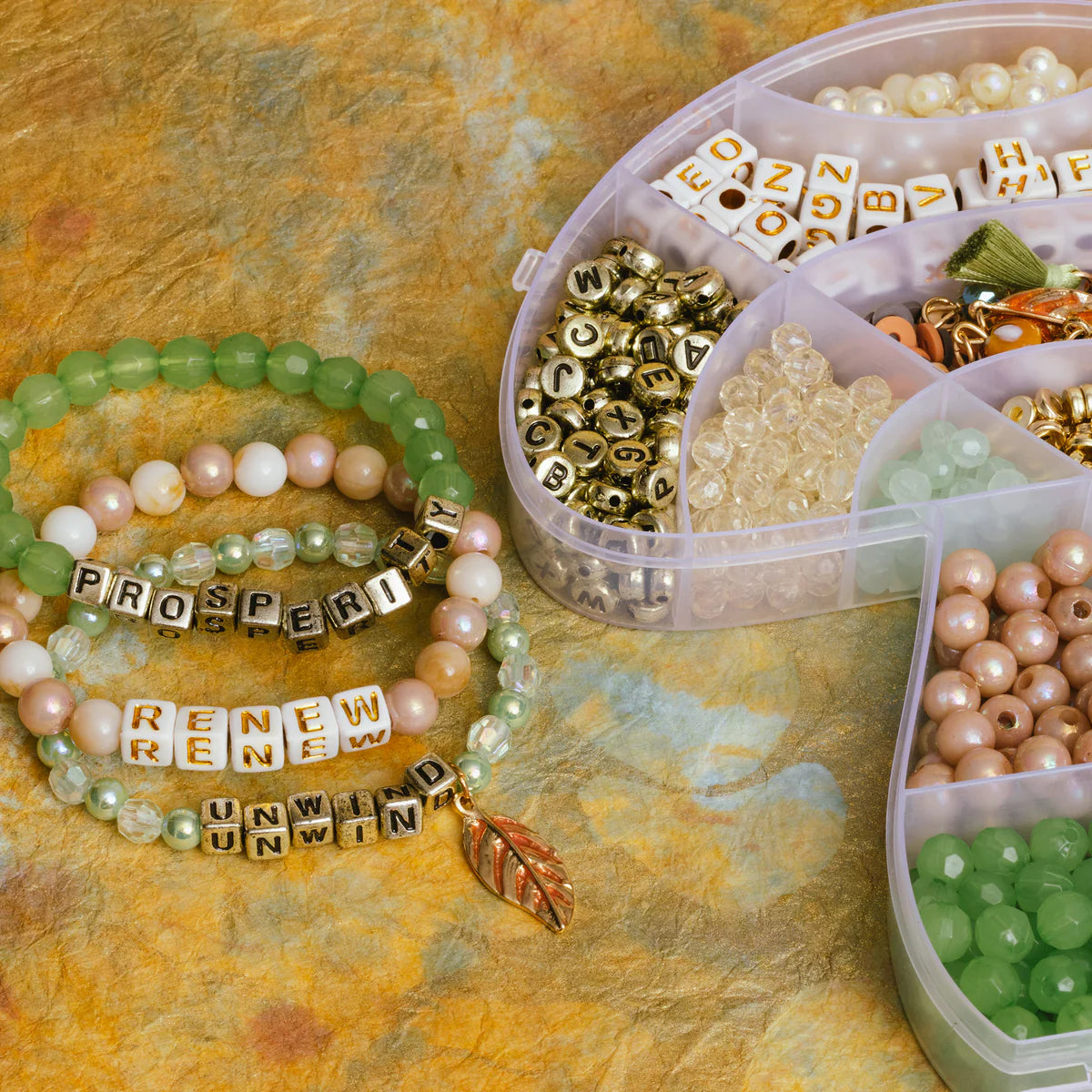 Mushroom Compartment DIY Letter Bead Box