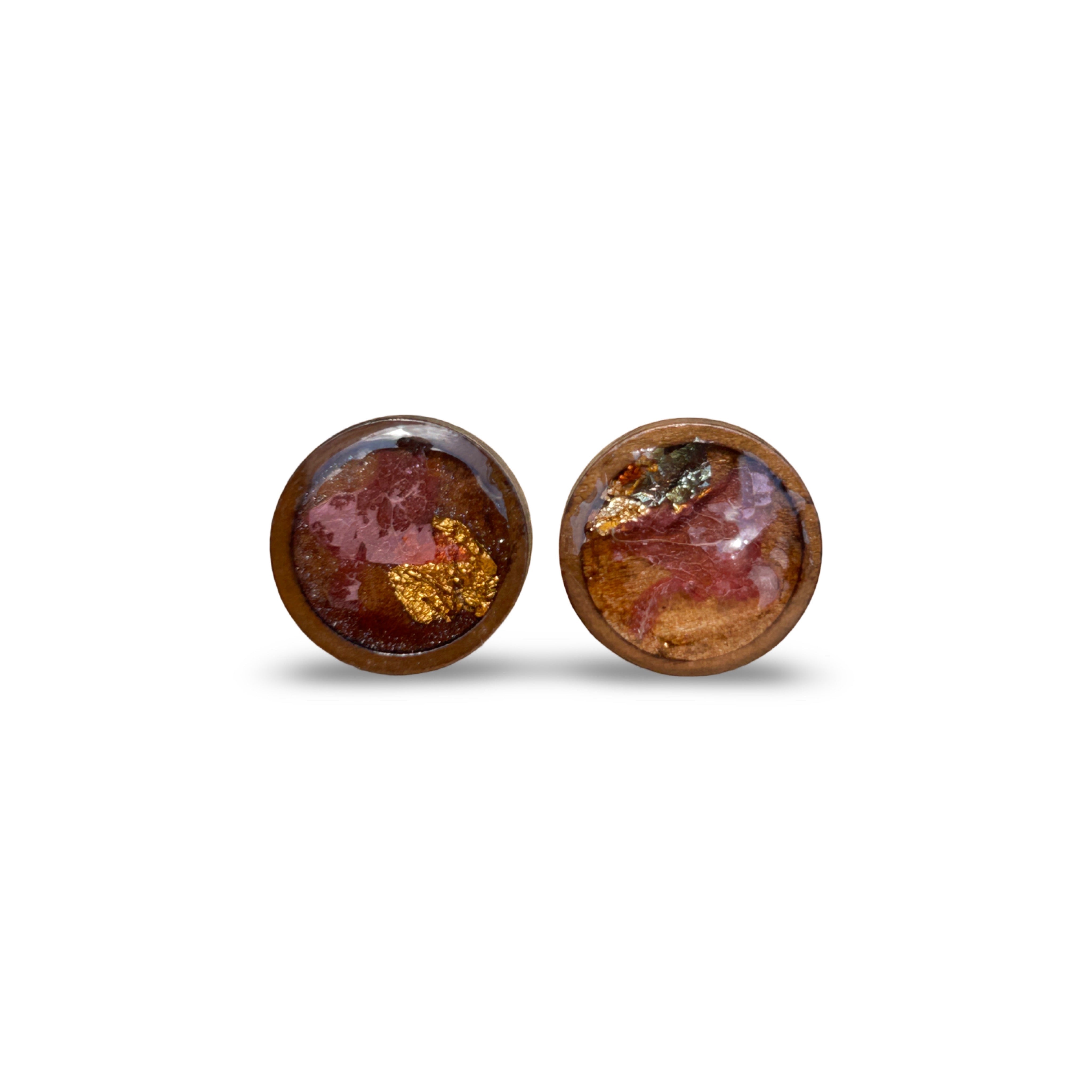 Driftheory x Salt Your Soul – Round Wood Resin Studs
