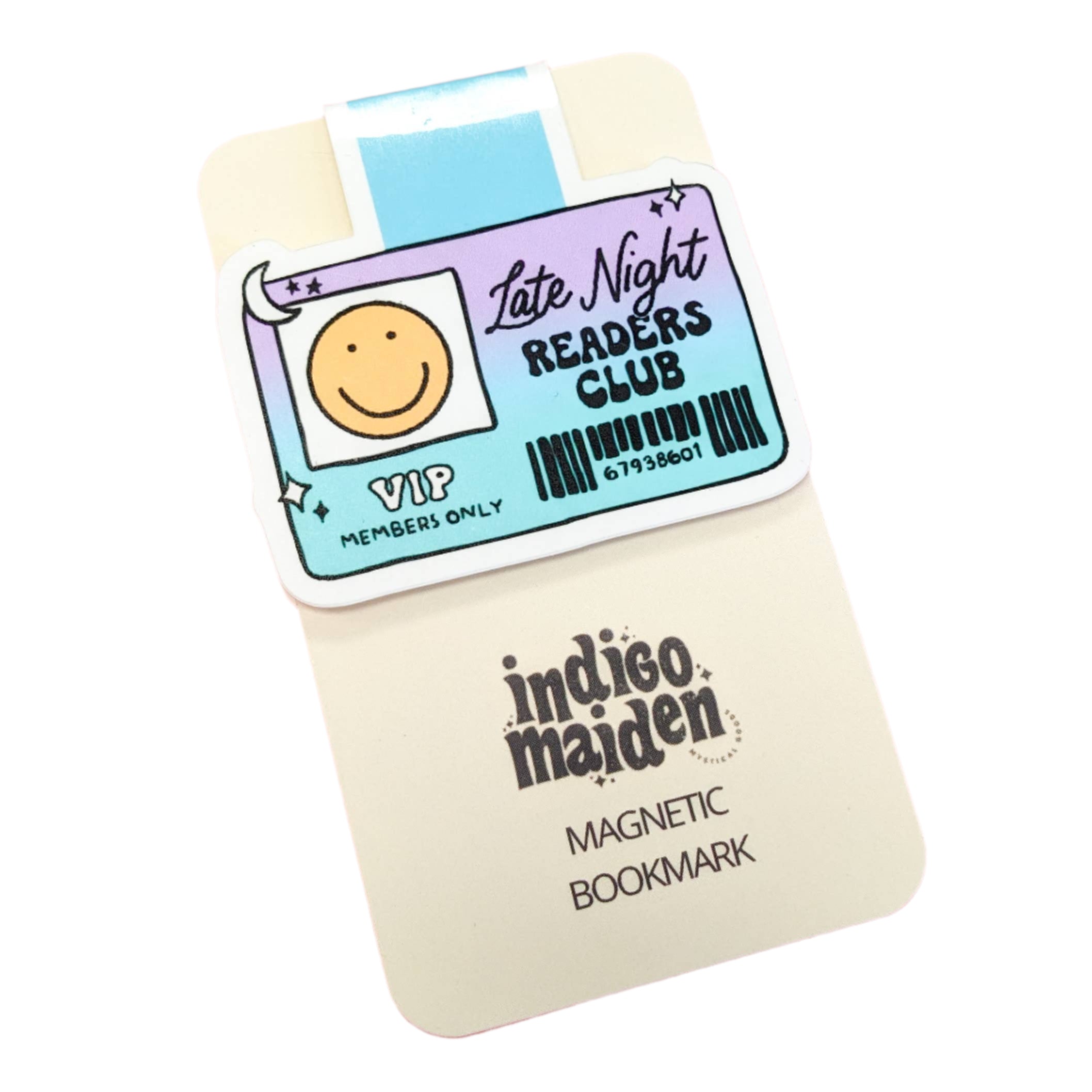 Late Night Reader's Club Card Magnetic Bookmark