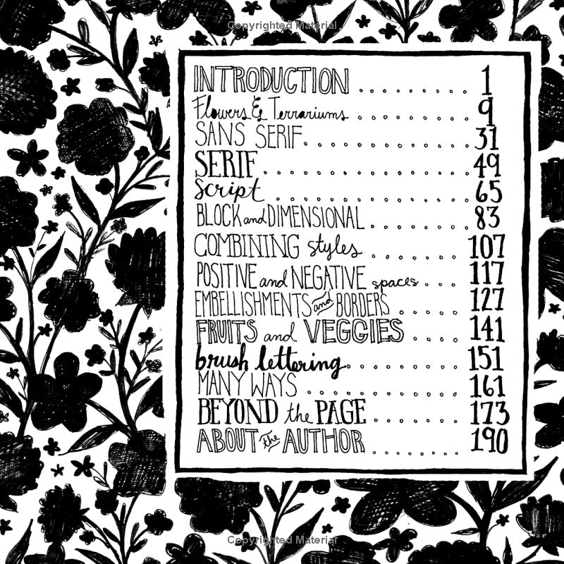 Botanical Hand Lettering Workbook by Bethany Robertson