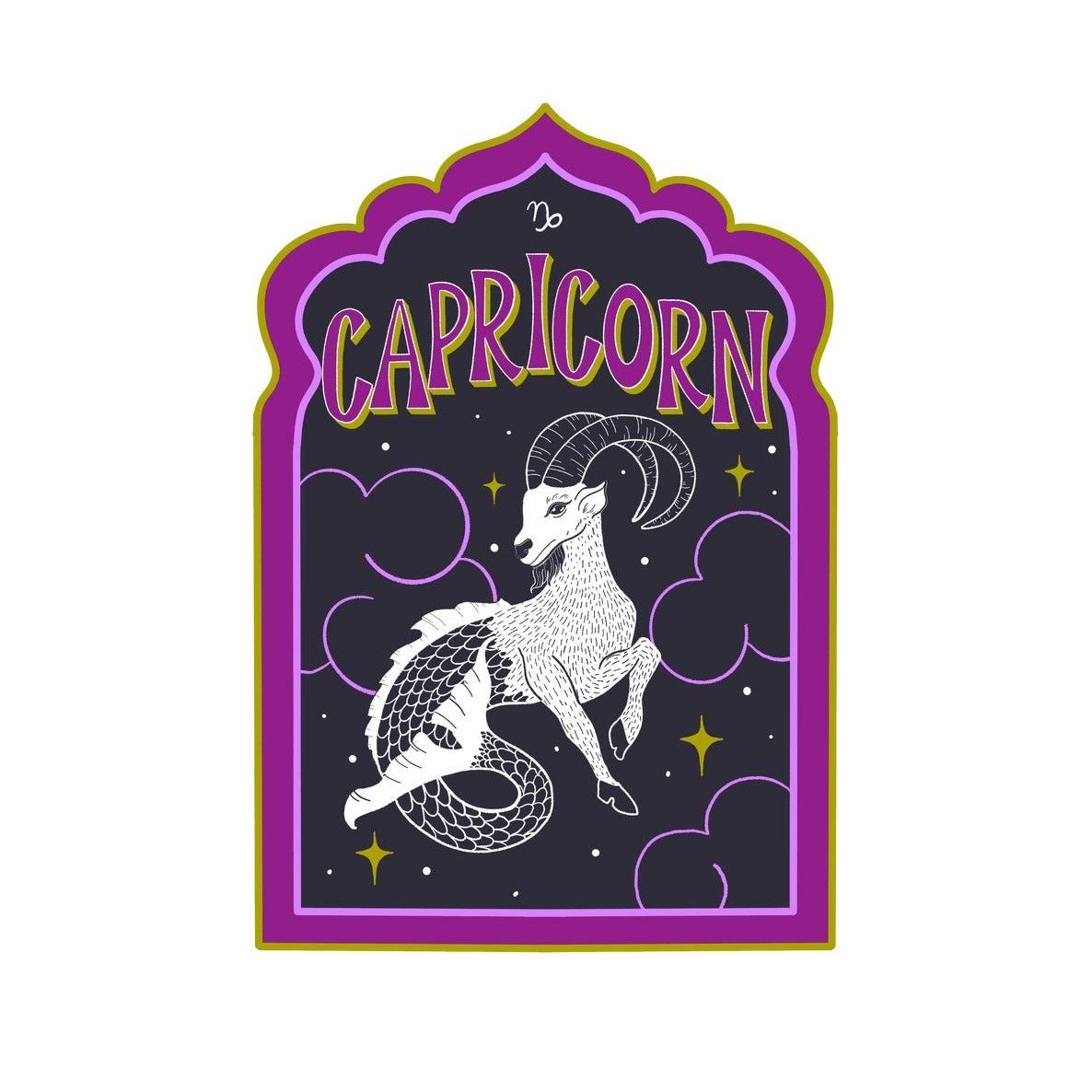 Capricorn Zodiac Celestial Sea Goat Sticker