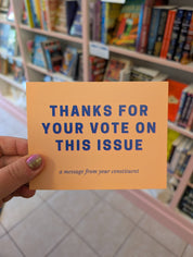 Thanks For Your Vote On This Issue Postcard for Elected Officials