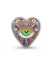 Celestial Eye Heart Brooch/Necklace – Handmade in Sarasota & Peru