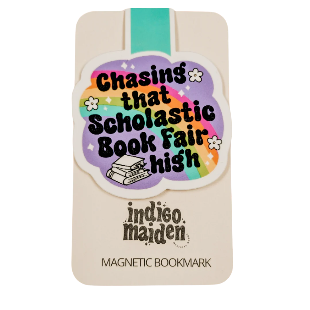 Chasing That Scholastic Book Fair High Magnetic Bookmark