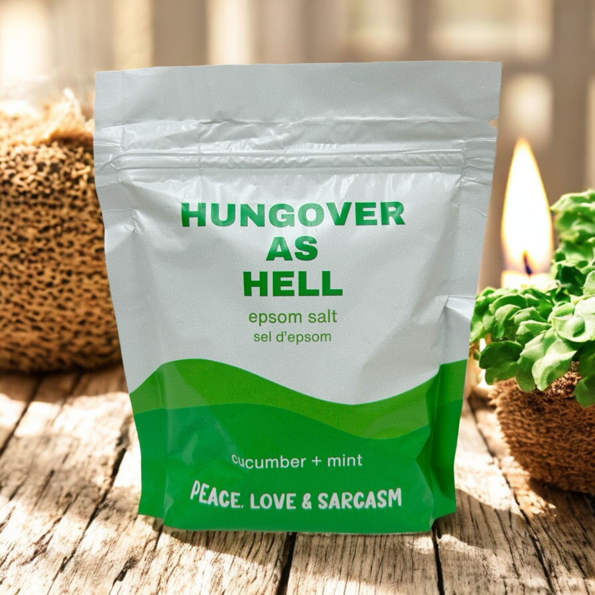 Hungover as Hell | Cucumber + Mint Epsom Salt Bath Soak