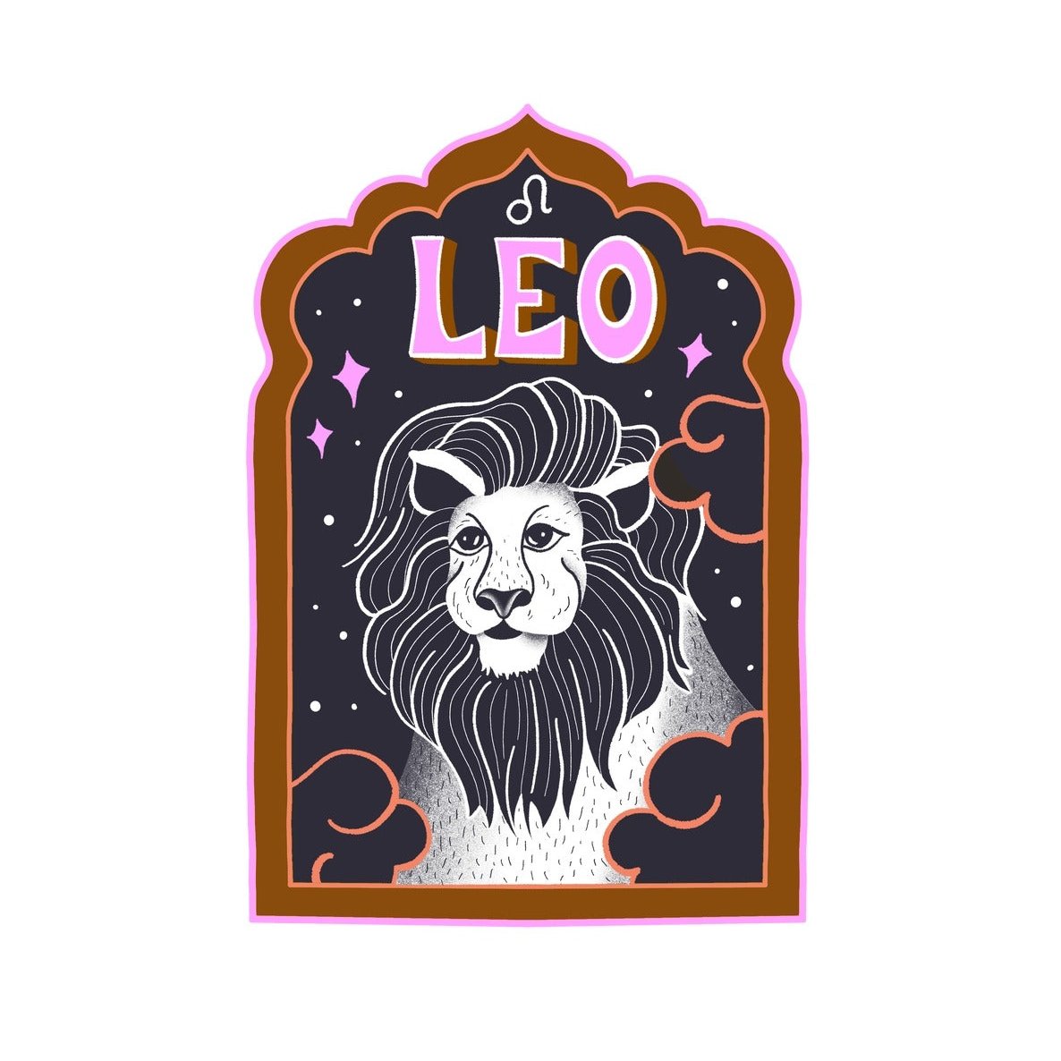 Leo Zodiac Celestial Lion's Roar Sticker