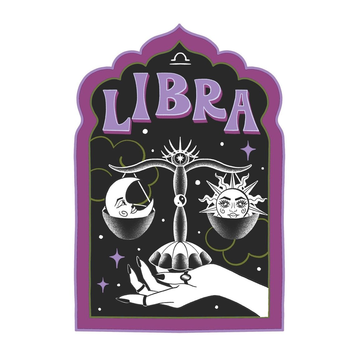Libra Zodiac Celestial Balance Sticker