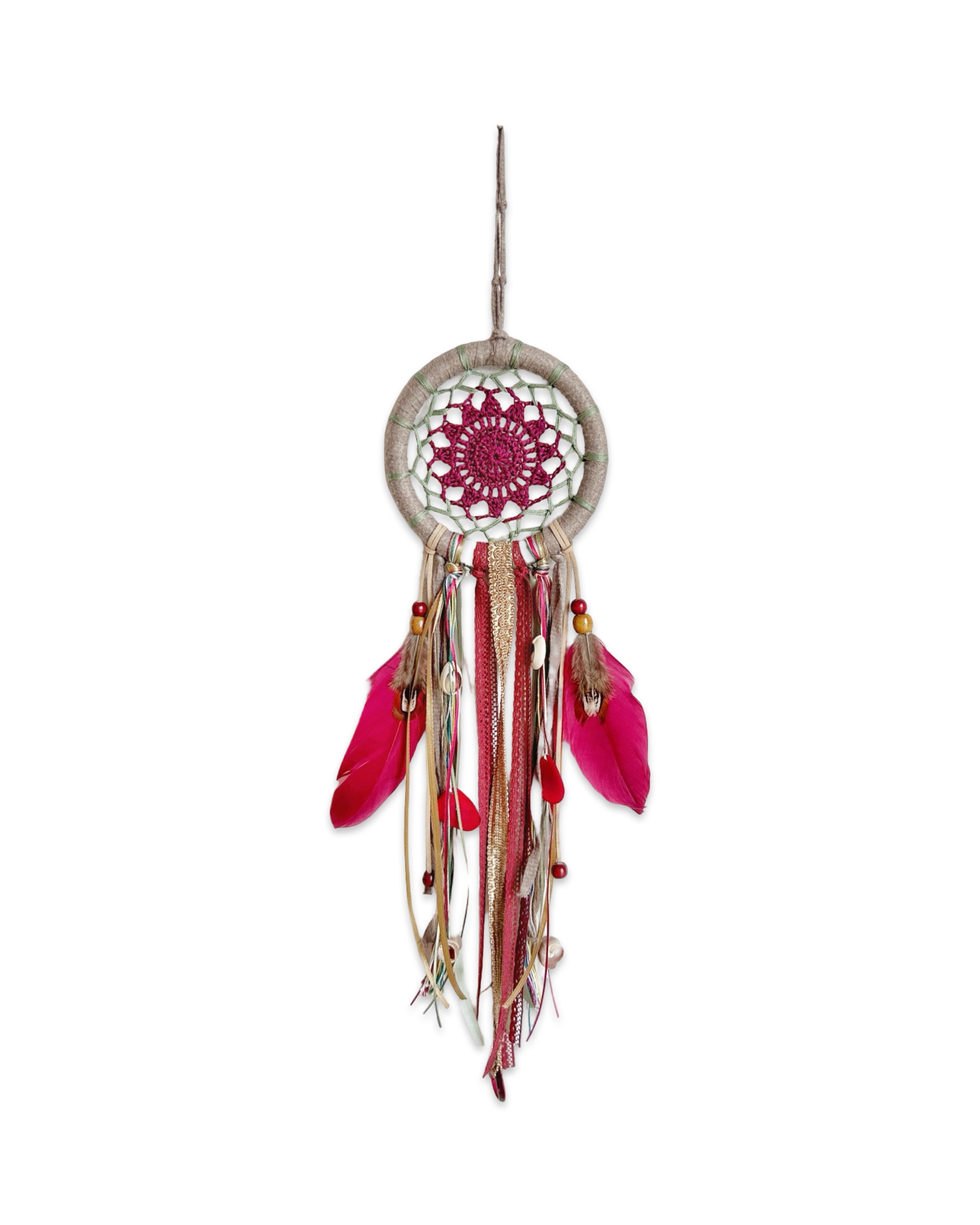 Hand-Crocheted Dreamcatcher – 5" (various colors)