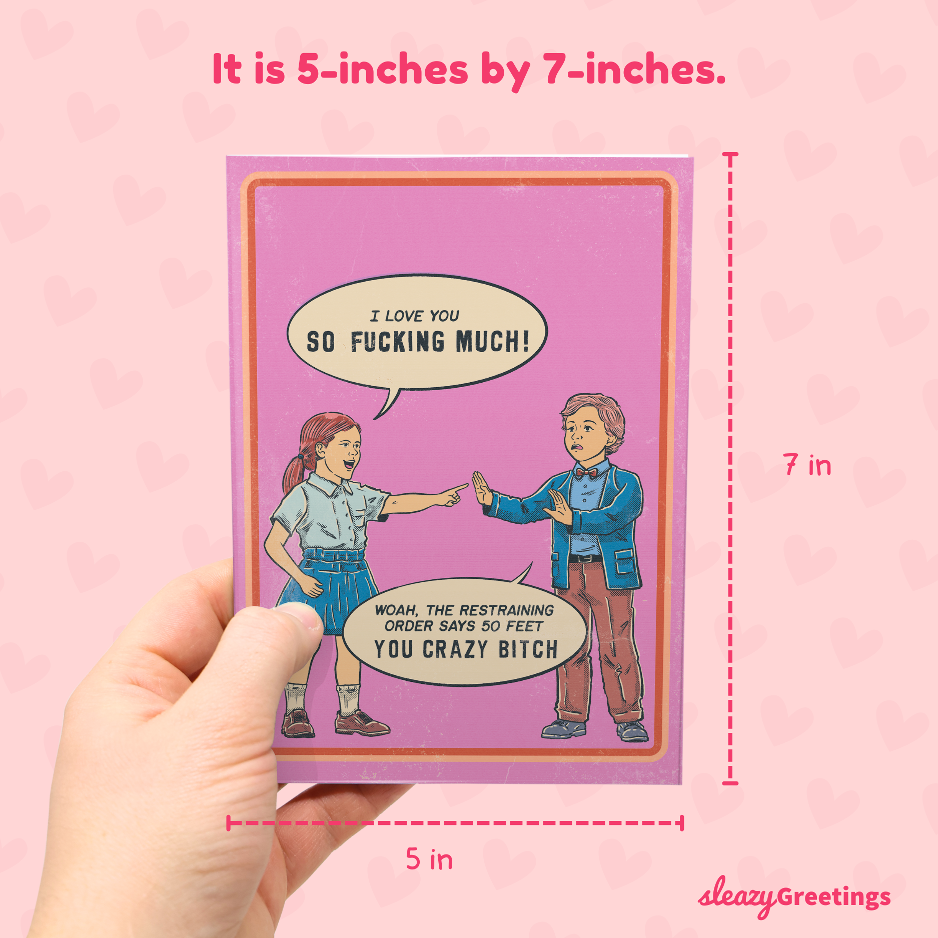 The Restraining Order Says 50 Feet 70's Vintage Card