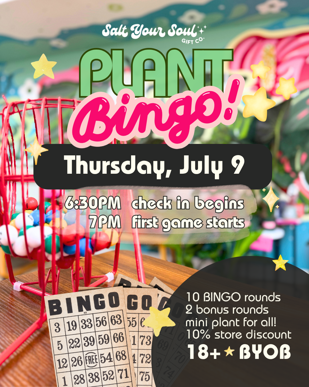 Plant Bingo: Thursday, July 9 (SOLD OUT!)