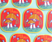 Free Spirit Mushroom & Butterfly Hippie Vinyl Sticker