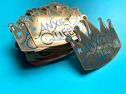 Metallic Gold Anxiety Queen Sticker