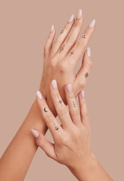 Celestial Hand-Drawn Temporary Tattoo Pack
