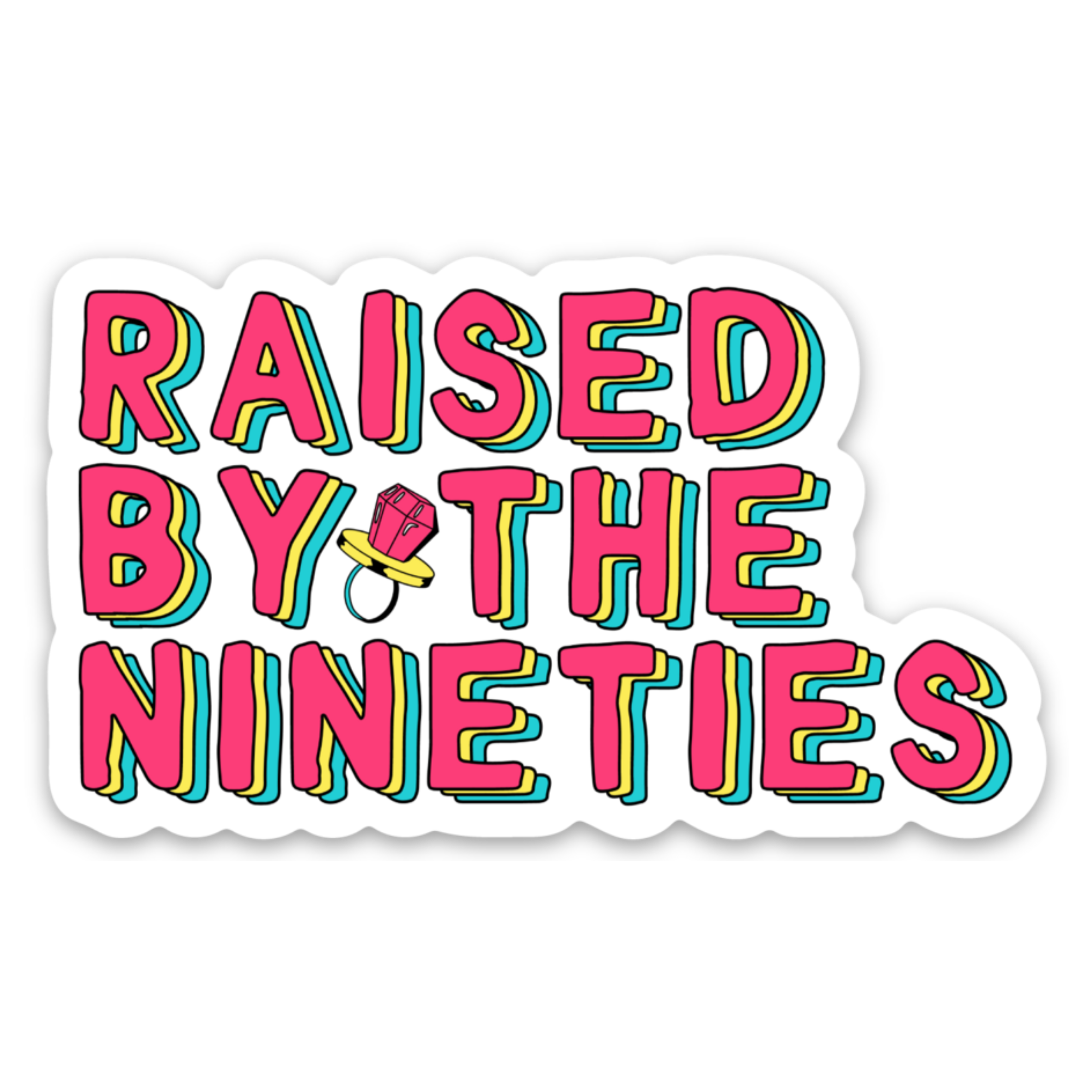 Raised by the Nineties 90s Vinyl Sticker