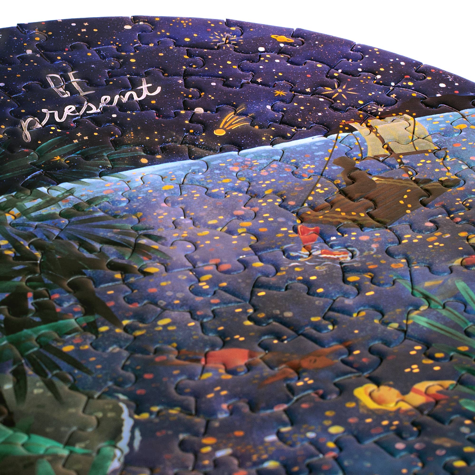 Be Present – Round Jigsaw Puzzle