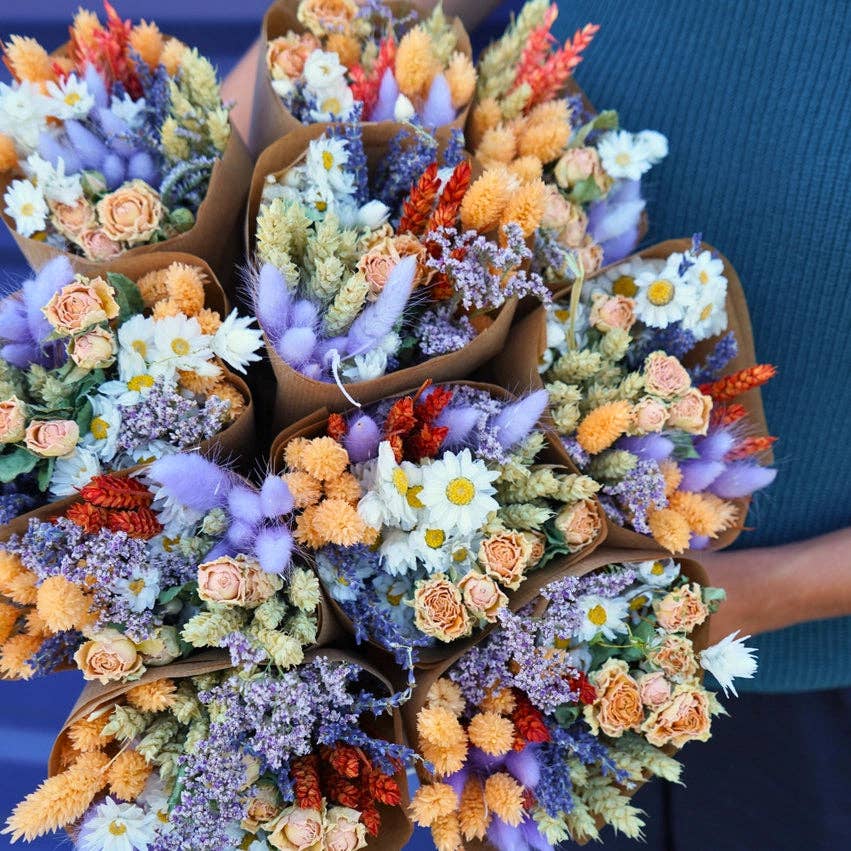 Dried Flowers Market Bouquet – Lavender Peach