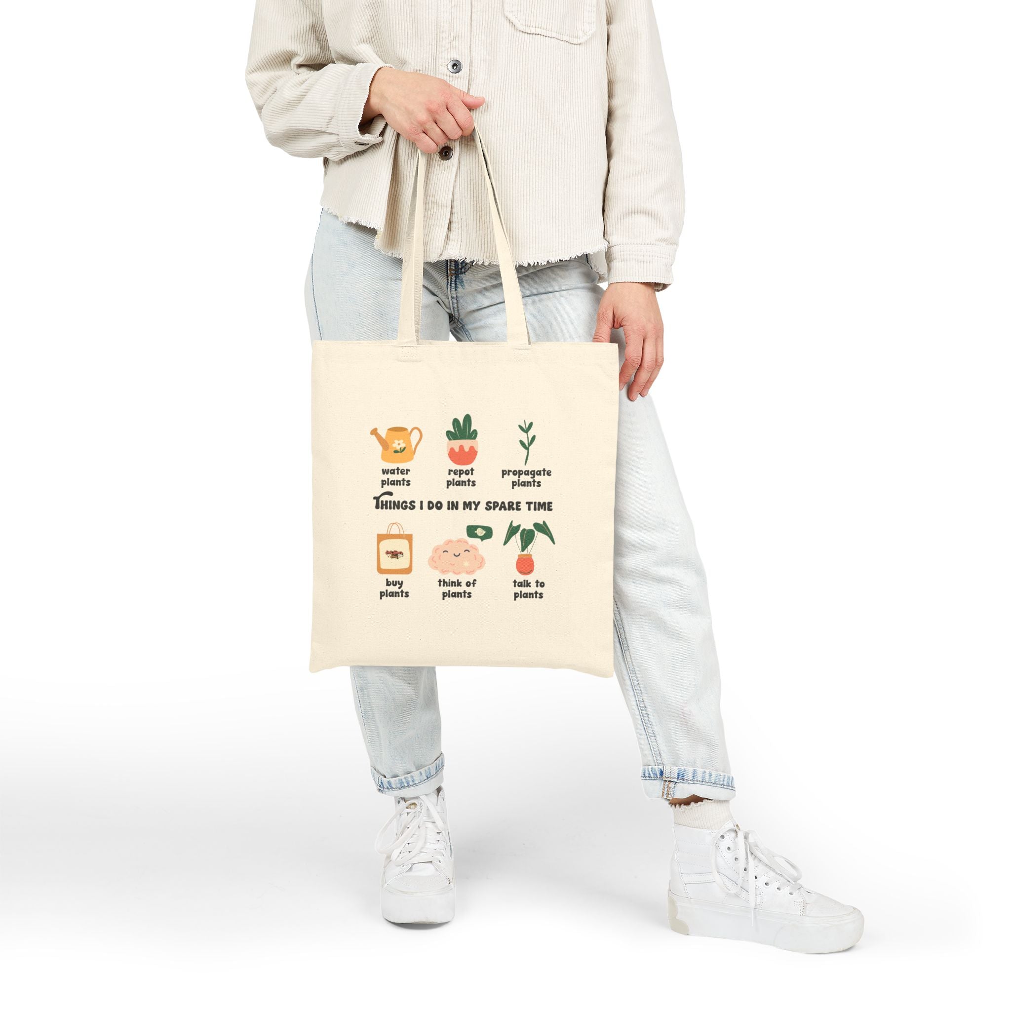 Plant Lover Cotton Canvas Tote Bag