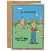 Talk Of The Town Vintage 70's Dark Humor Card