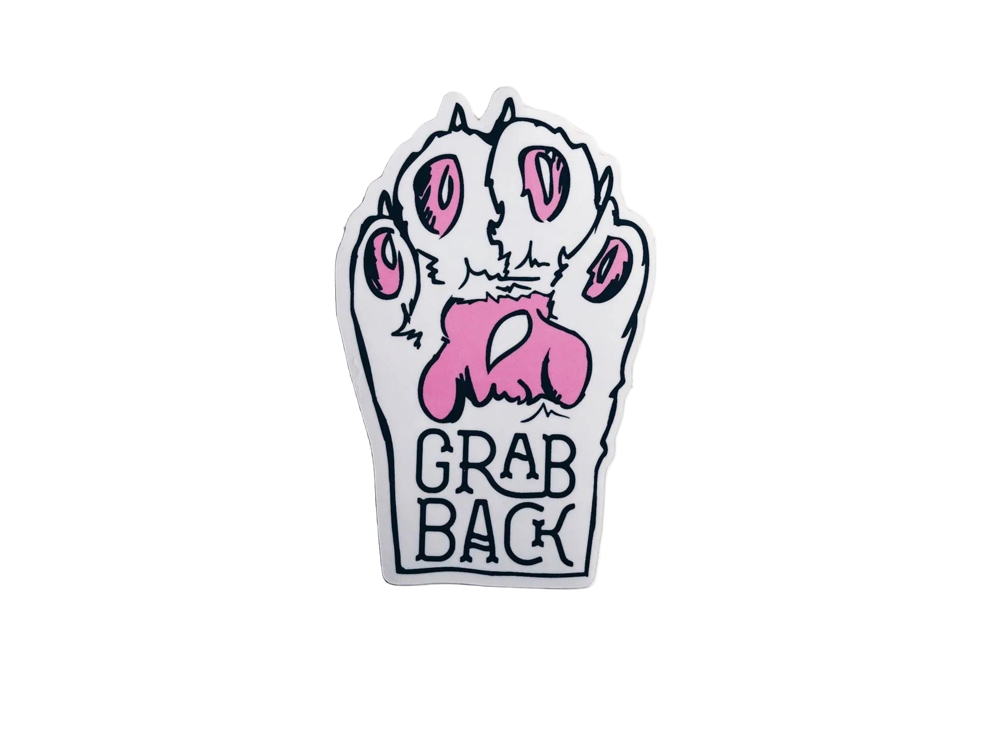 Grab Back Cat Paw Vinyl Sticker