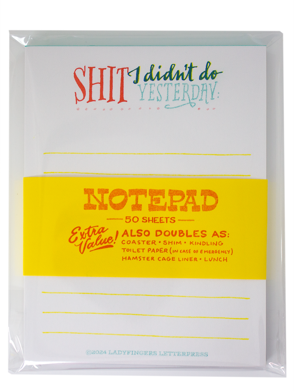 Shit I didn't do Yesterday Risograph Notepad