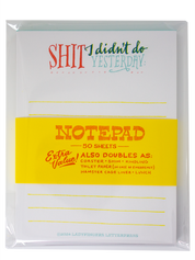 Shit I didn't do Yesterday Risograph Notepad