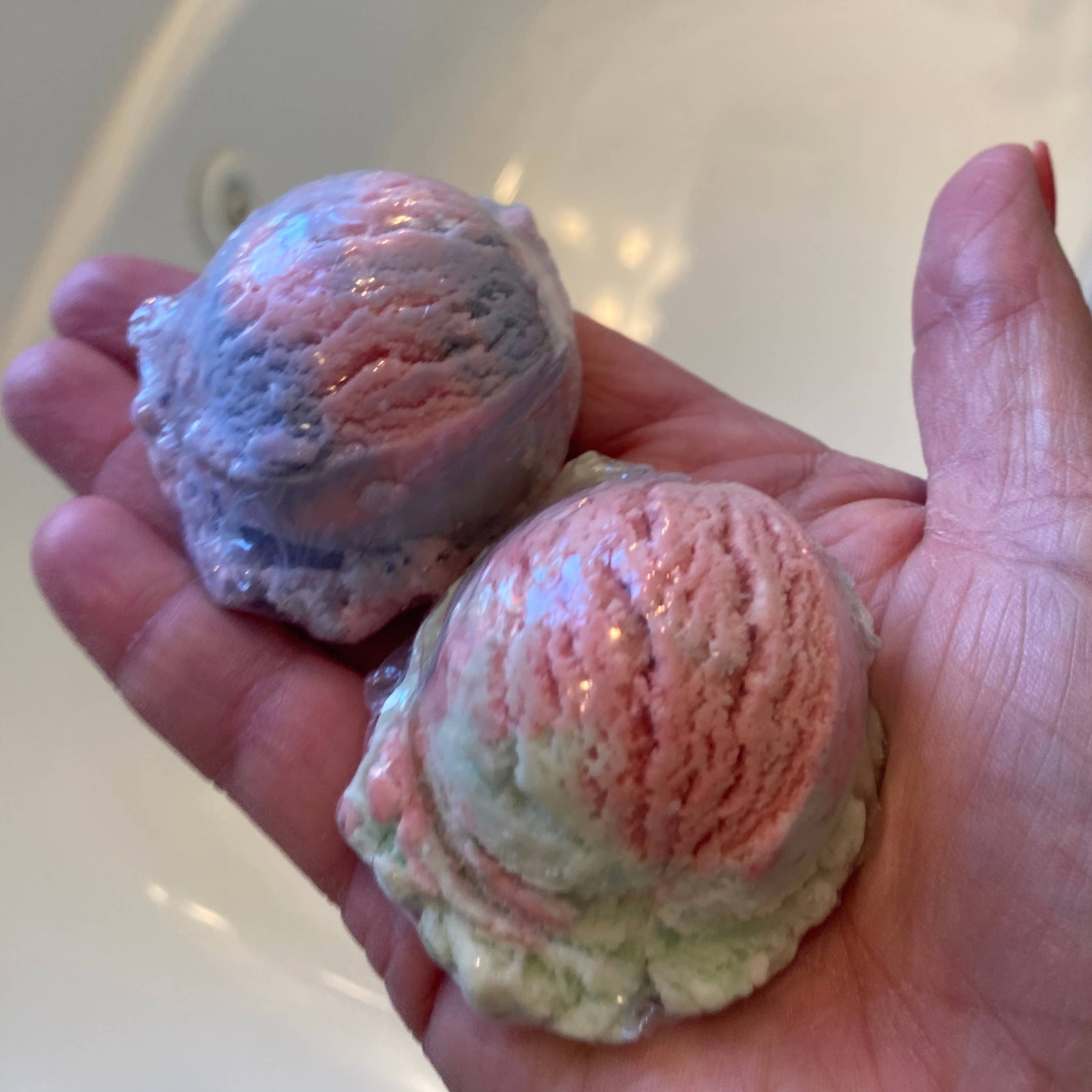 Watermelon Ice Cream Scoop Solid Bubble Bath