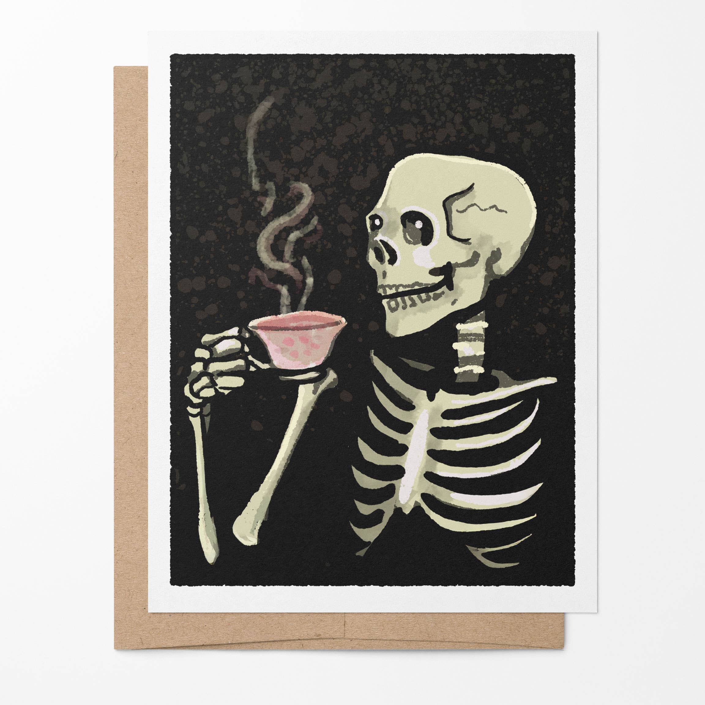Skeleton Tea Party Card