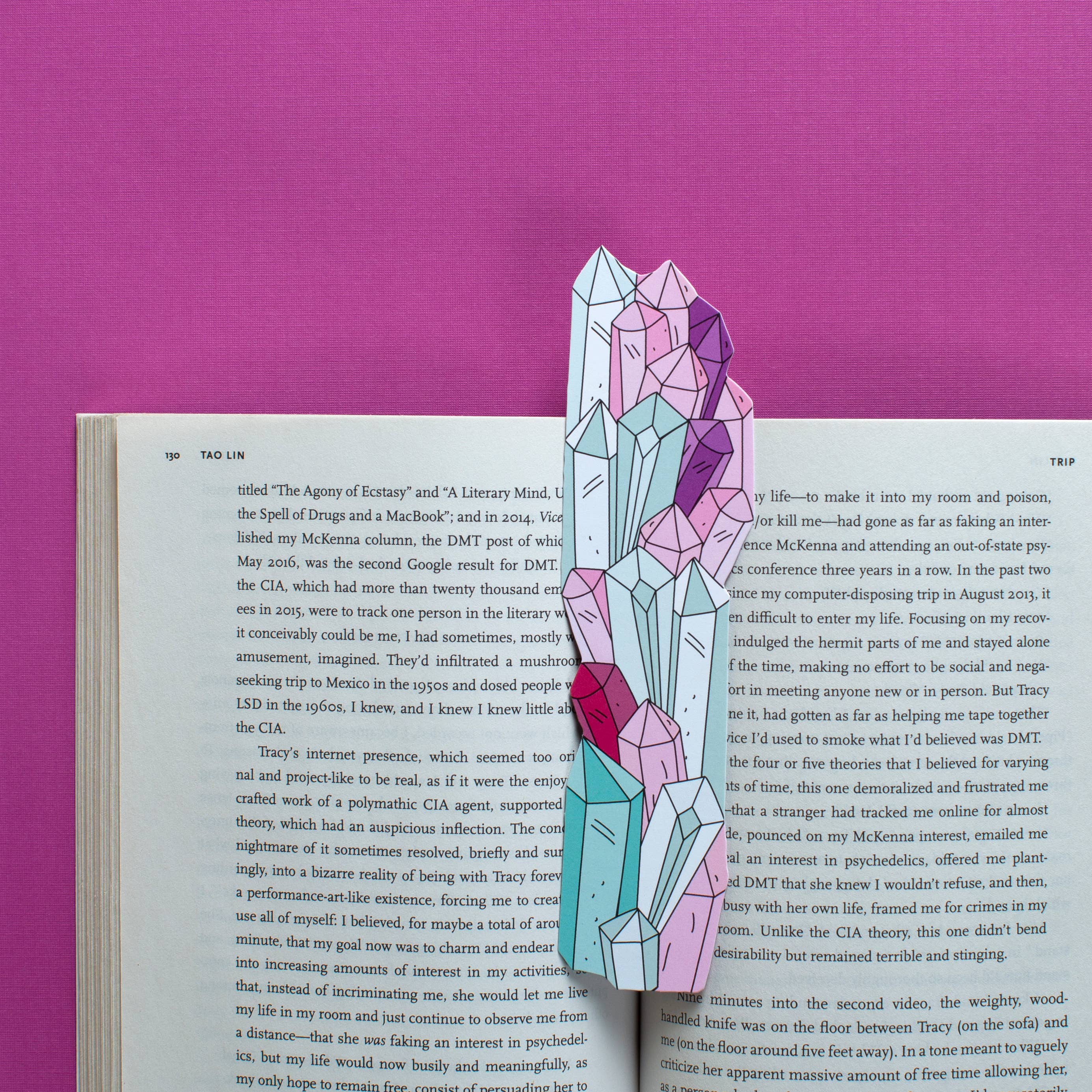 Crystal Cluster Die Cut Bookmark