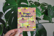 Echinacea Happy Birthday Greeting Card