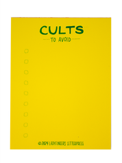 Cults to Avoid Risograph Notepad