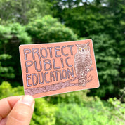 Protect Public Education Great Horned Owl Sticker