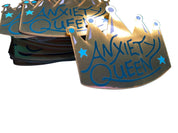 Metallic Gold Anxiety Queen Sticker