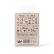 Finger Tats Hand-Drawn Temporary Tattoo Pack