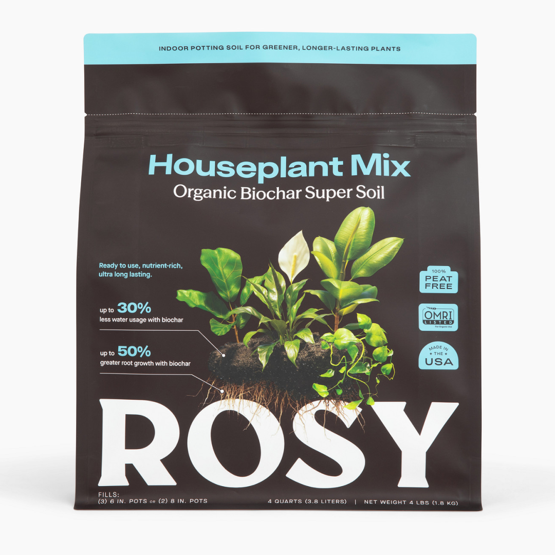 Rosy Soil Organic Indoor Potting Soil – Peat-Free Houseplant Soil, 4 Qt