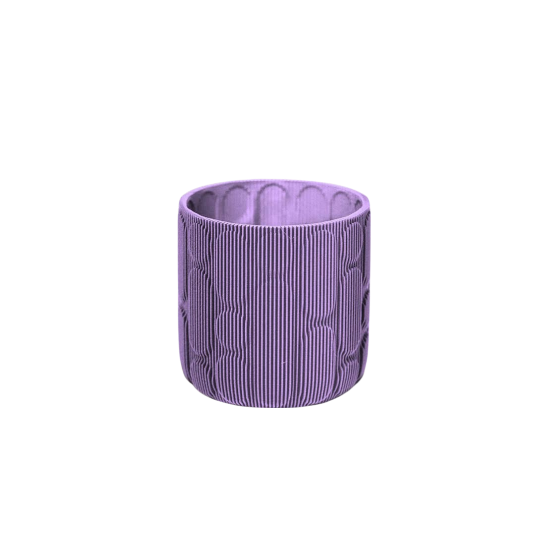 3D Printed 'Made From Plants' Plant Pot in Purple - 3.5"