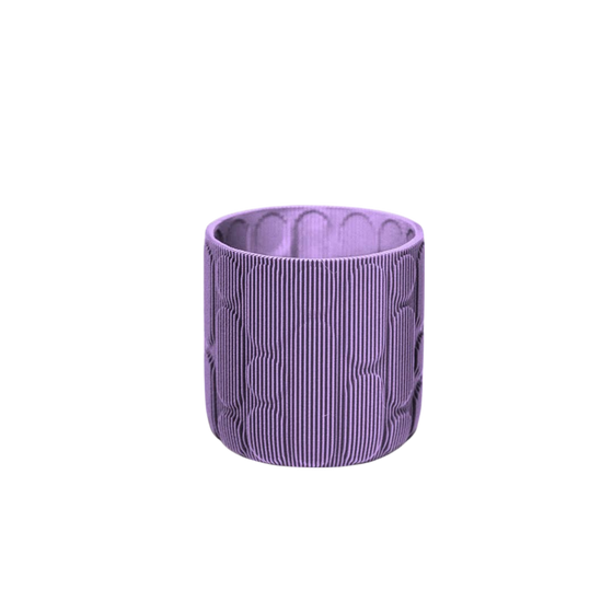 3D Printed 'Made From Plants' Plant Pot in Purple - 3.5"