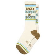 Easily Distracted By Books Sassy Crew Socks