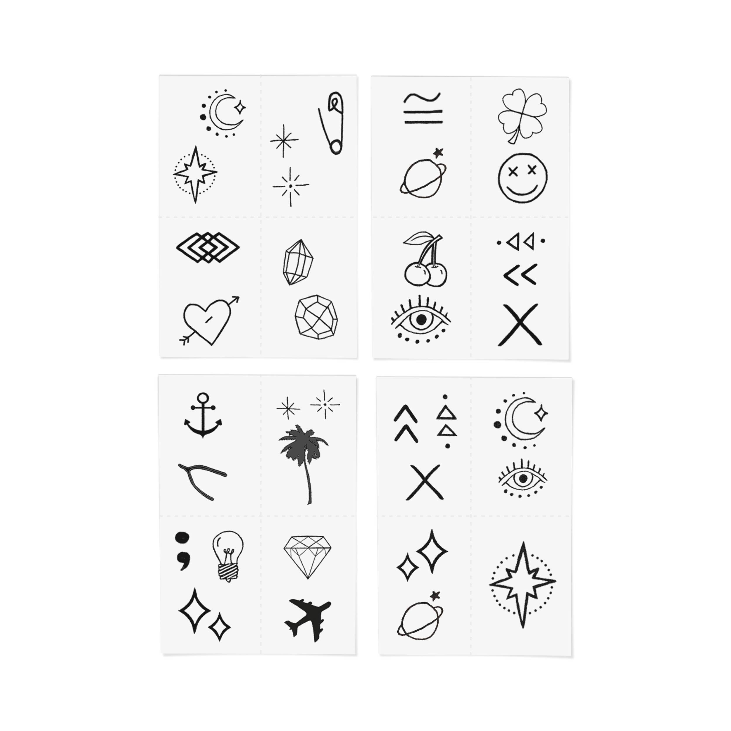 Lil' Tats Hand-Drawn Temporary Tattoo Pack