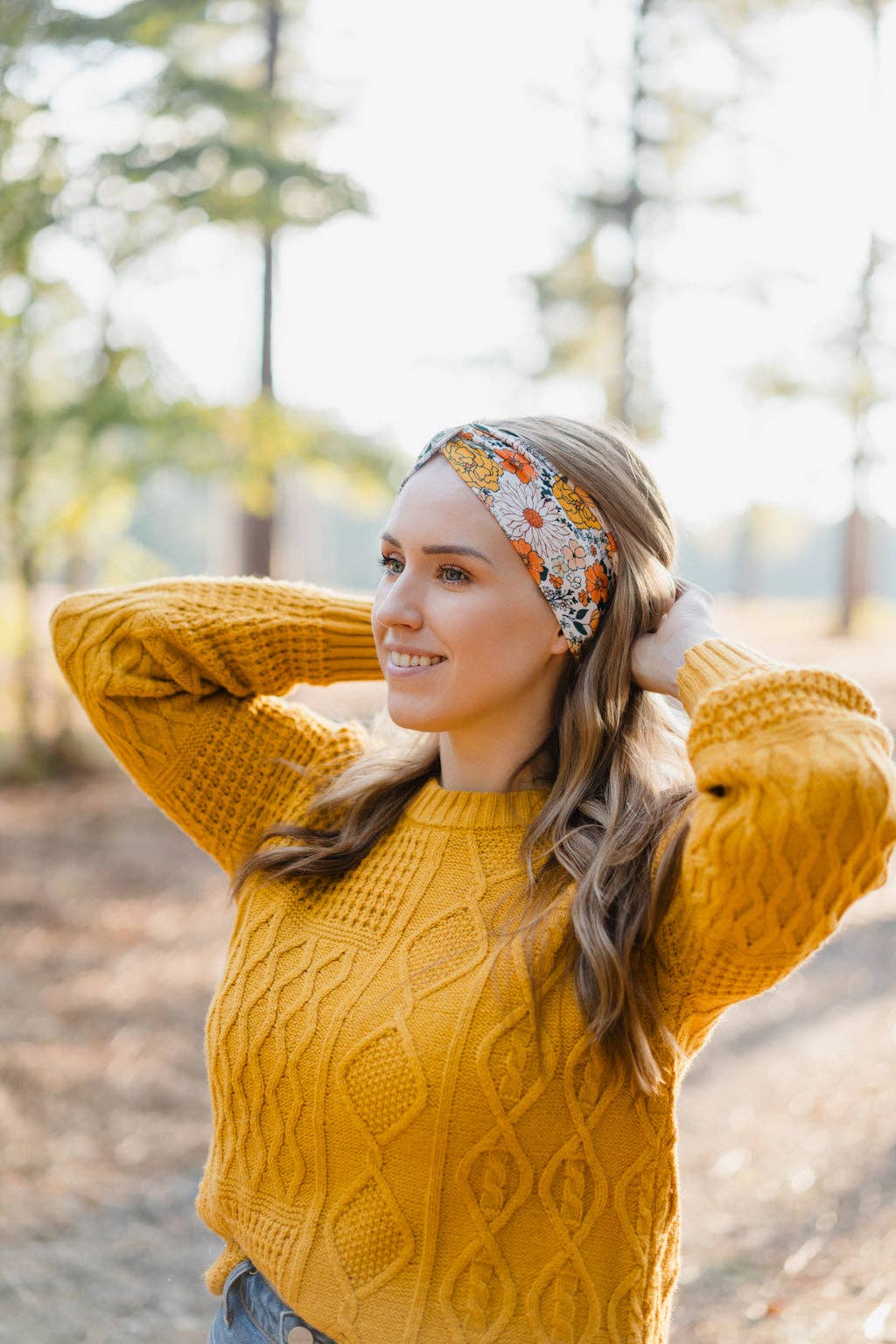 Lilac Market Headband: Golden Harvest (Non-Slip, Ultra-Soft, 3-in-1 Twist Style)
