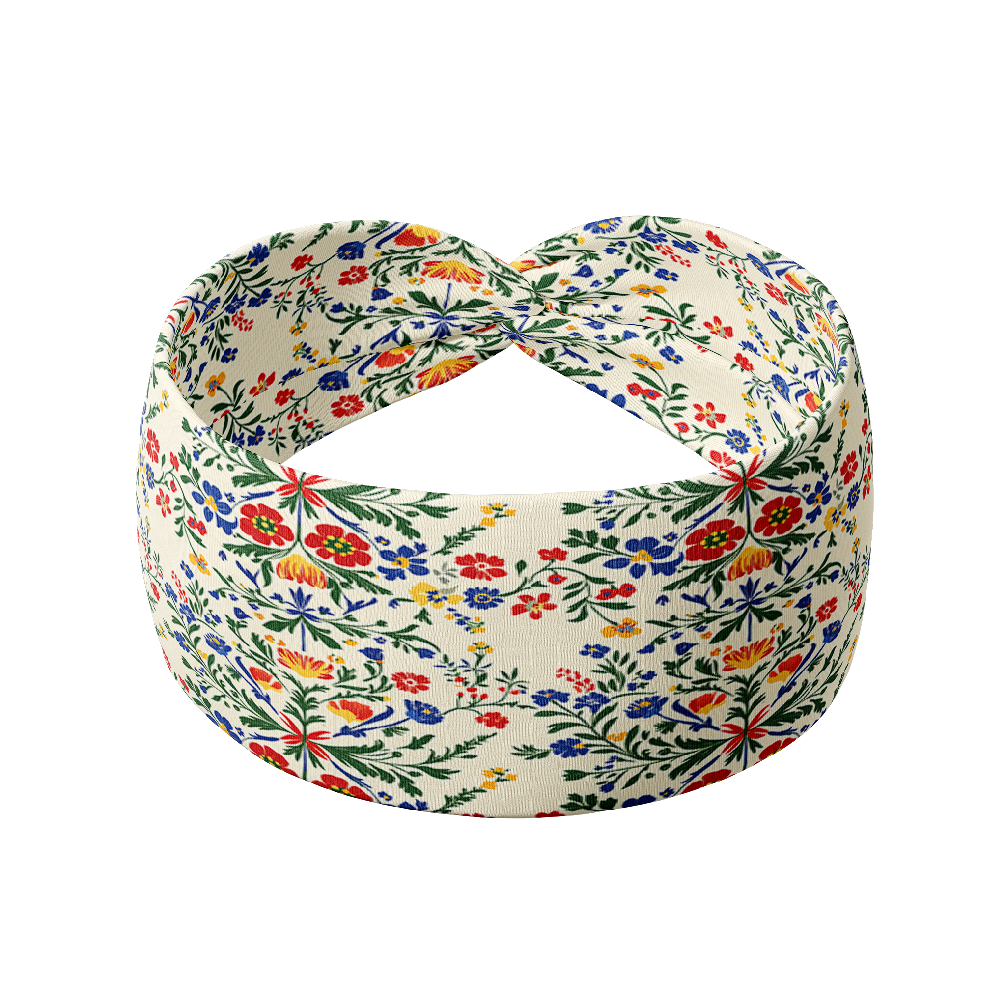 Lilac Market Headband: Sophie Floral on Ivory (Non-Slip, Ultra-Soft, 3-in-1 Twist Style)