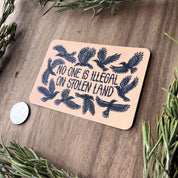 No One Is Illegal On Stolen Land Bird Sticker
