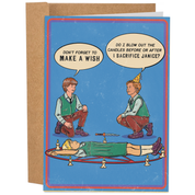 Sacrifice Janice 70's Vintage Dark Humor Card