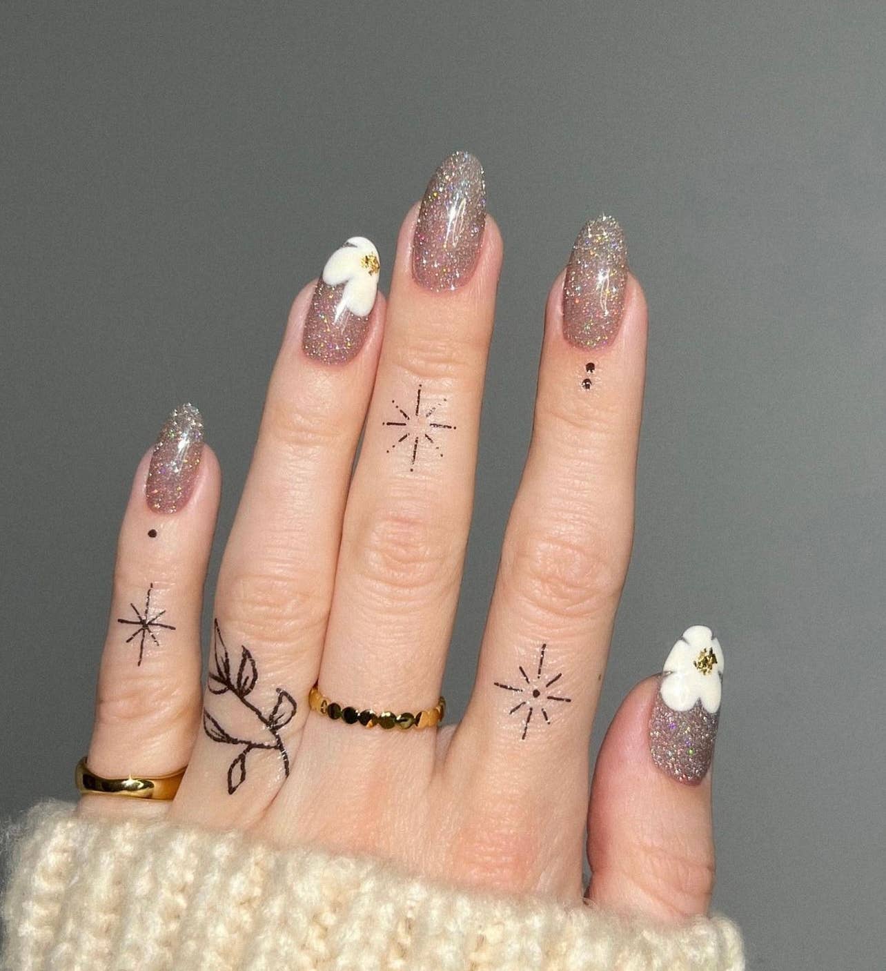 Fine Line Hand-Drawn Temporary Tattoo Pack